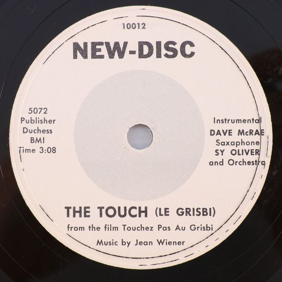 Dave McRae, Sy Oliver, Betty Johnson – The Touch 10" 78rpm Record New-Disc 10012 - Picture 1 of 16